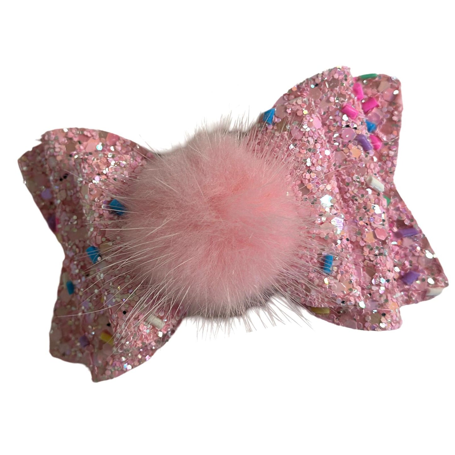 Lazo Glitter Confetti con Pompom